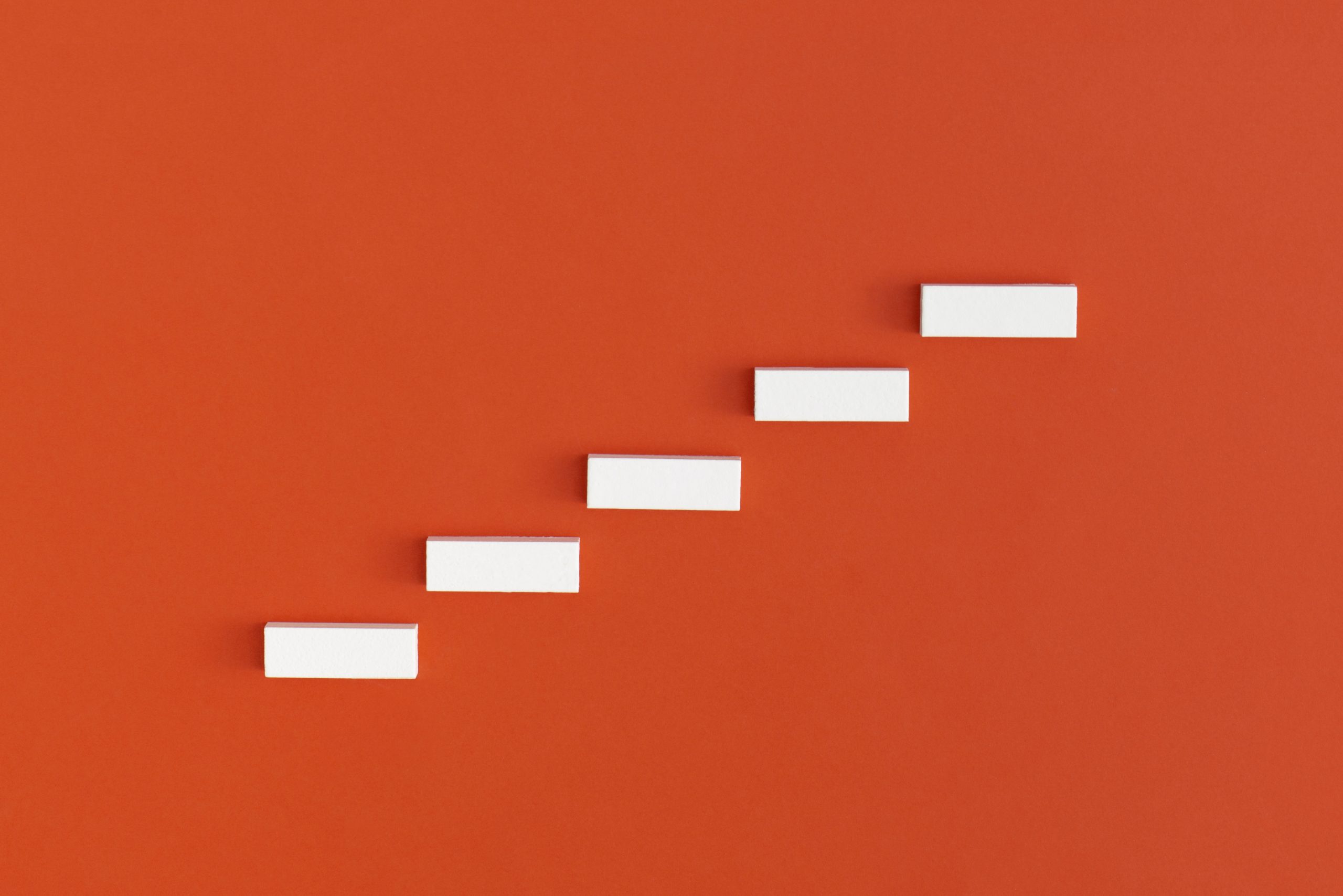 Ladder career path for business growth success process. Inspiration and creative idea concept.